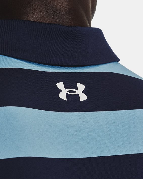 Men's UA Playoff 3.0 Stripe Polo in Blue image number 3